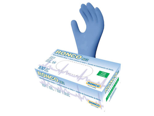 NE2 Nitrile Blue Exam Gloves Powder Free -Large - 100pk
