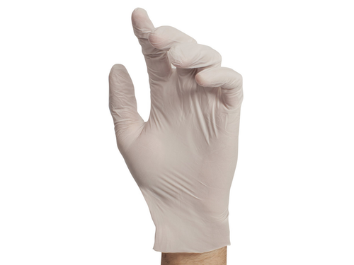 Stellar Vinyl Disposable Gloves White L- P/F - 100pk