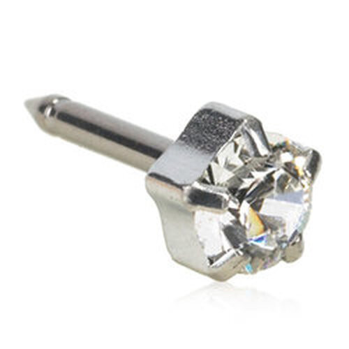 Tiffany - Crystal - Silver Titanium Piercing Stud - 5mm