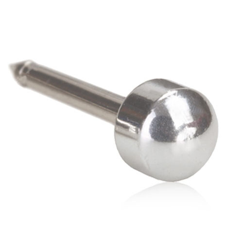 Plain - Silver Titanium Piercing Stud - 4mm