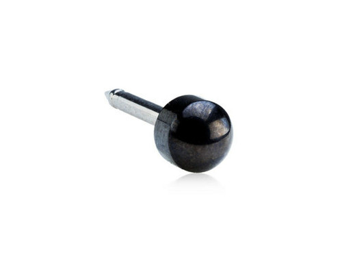 Plain -  Black Titanium Piercing Stud - 4mm