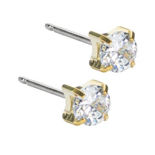Gold Tiffany Stud Earrings - 5mm