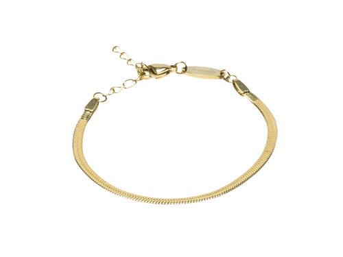 Plain Gold Bracelet - 15.5-19cm