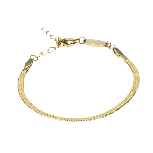 Plain Gold Bracelet - 15.5-19cm
