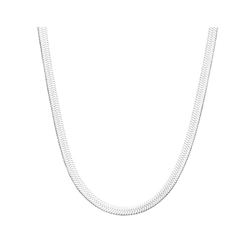 Silver Plain Necklace - 40-46 cm