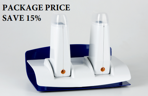 2 Roll-On Wax Heater Base + 2 Hand Roll-On Heating Units