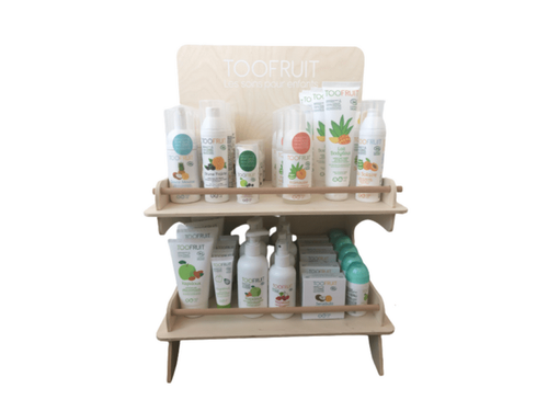 2-Wooden Shelves TOOFRUIT Unit - Birchwood - H55 x L39.2 x P28cm