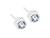Clear Bezel Crystal Stud Earrings - 6mm