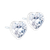 Crystal Heart Stud Earrings - 6mm