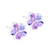 Violet Flower Stud Earrings - 6mm
