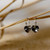 Black Diamond Heart Earrings - 10mm