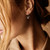 Black Diamond Heart Earrings - 10mm