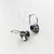 Black Diamond Heart Earrings - 10mm