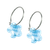 Aquamarine Flower Earrings - 12mm