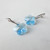 Aquamarine Flower Earrings - 12mm