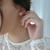 Natural Titanium Crystal Ball Stud Earrings - 6mm