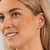 Natural Titanium Bezel Crystal Clear Stud Earrings - 5mm