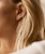 Natural Titanium Bezel Crystal Clear Stud Earrings - 5mm