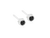 Bezel Jet Stud Earrings - 4mm