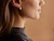 Natural Titanium Chunky Curved Earrings - 15 mm