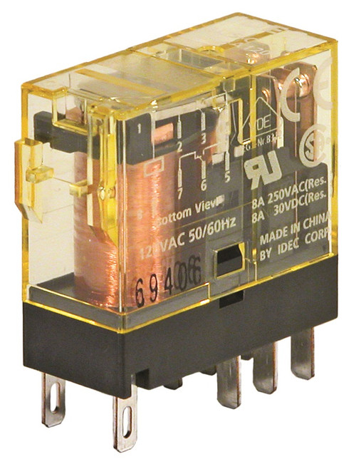 RELAY SLIM LINE, DPDT, 8A, WITH INDICATOR