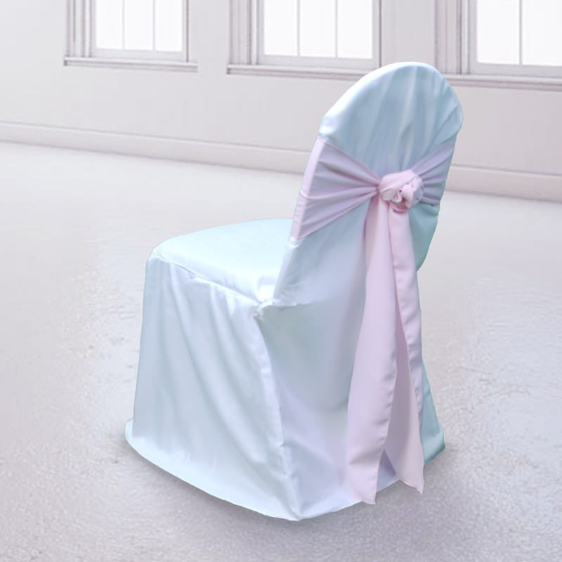 Satin Universal Chair Covers White Chair Covers for Sale