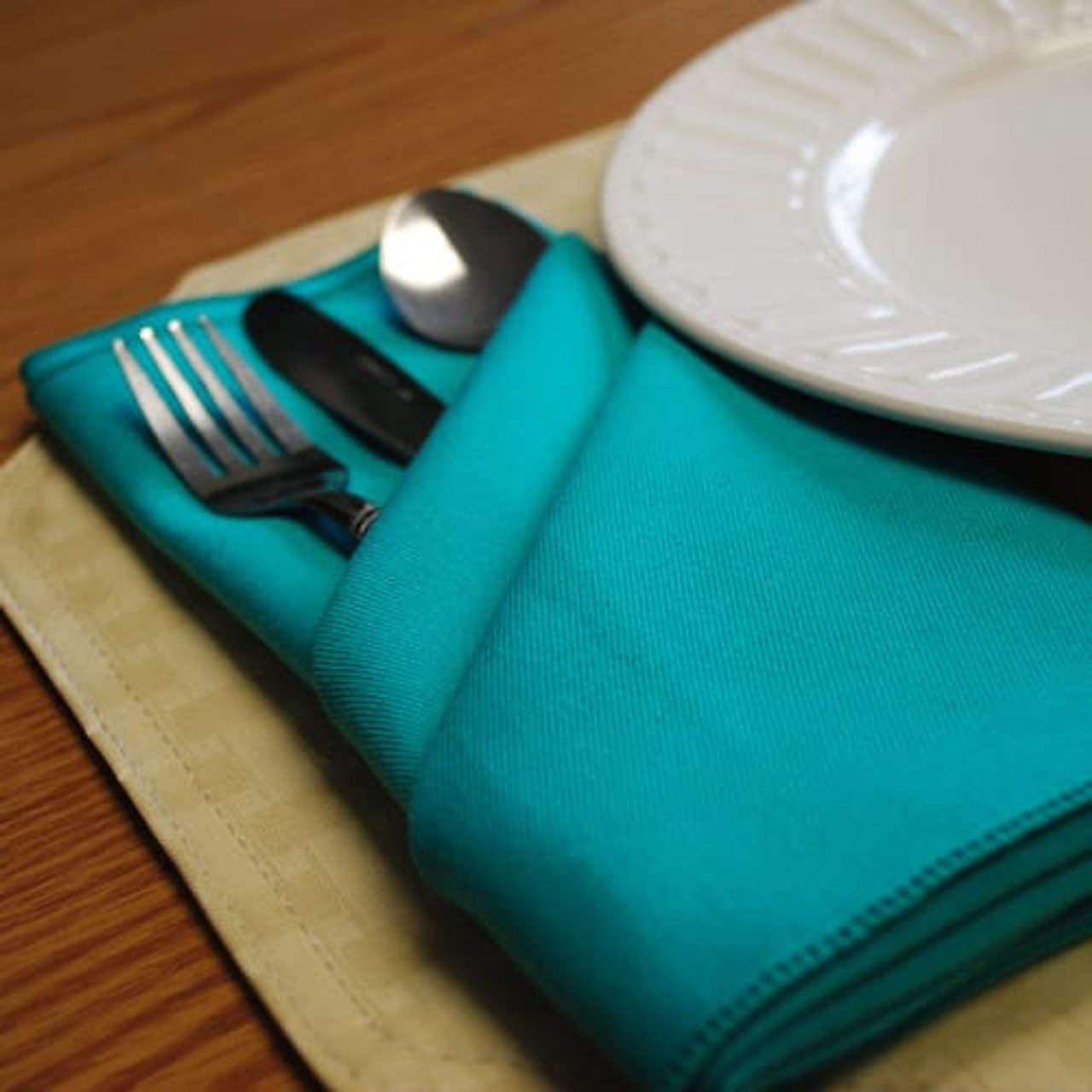 Cotton Napkins Set of 6 Cloth Napkins Dinner Table Napkins Light Blue 20x20