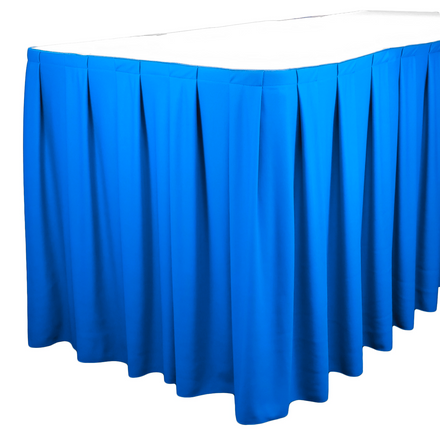 PolyKnit Wrinkle Release Box Pleat Table Skirting - Clearance