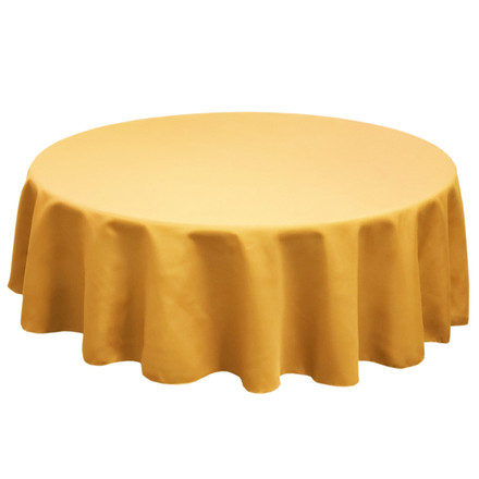 Gold 120 in. Round SimplyPoly Tablecloths
