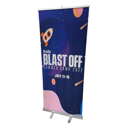 33 in x 79 in Roll-Up Retractable Banner Stand