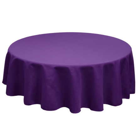 Eggplant SimplyPoly round tablecloth, 60 inch
