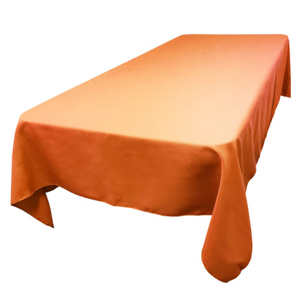 Pumpkin Rectangular SimplyPoly Tablecloths, Size 72 x 108 in.