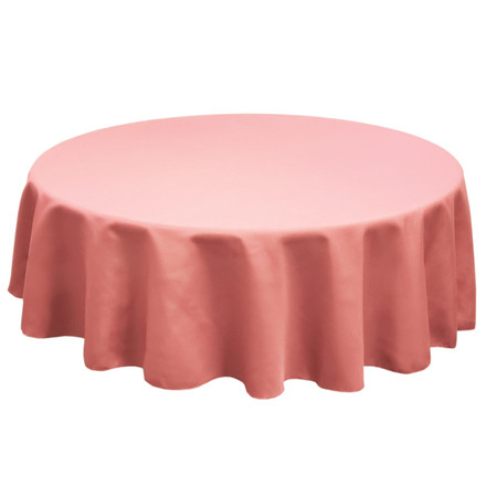 Dusty Rose SimplyPoly round tablecloth, 90 inch
