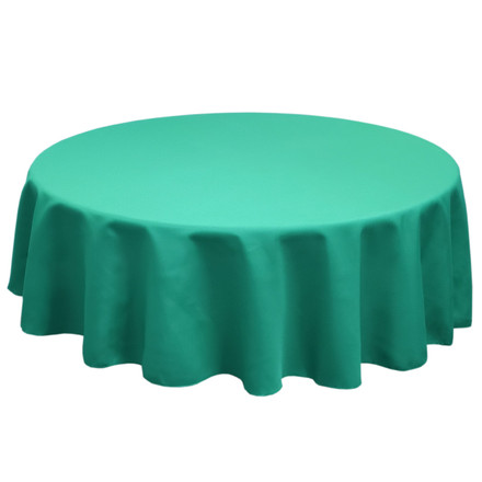Jade Round SimplyPoly Tablecloths, Size 120 in.