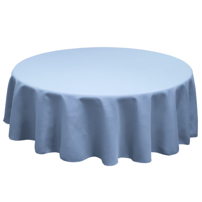 Light Blue 108 in. Round SimplyPoly Tablecloths