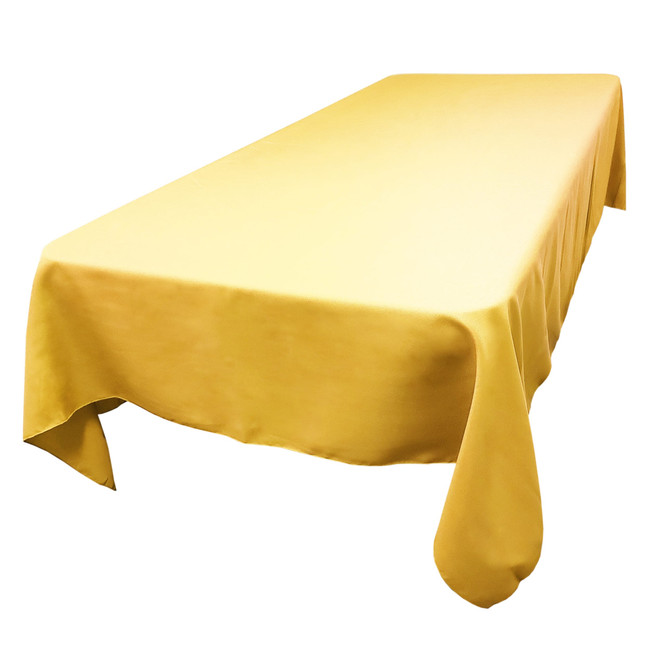 Dark Lemon 60 x 144 in. Rectangular SimplyPoly Tablecloths