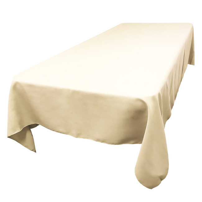 Sand Rectangular SimplyPoly Tablecloths, Size 60 x 108 in.
