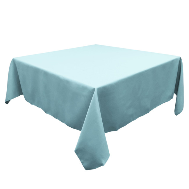 Baby Blue Square SimplyPoly Tablecloths, Size 72 in.