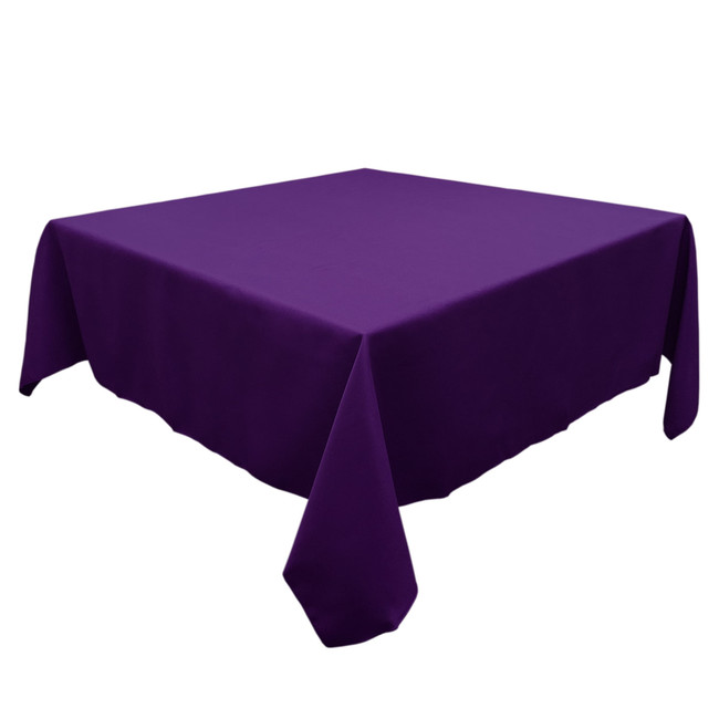 Eggplant Square SimplyPoly Tablecloths, Size 72 in.