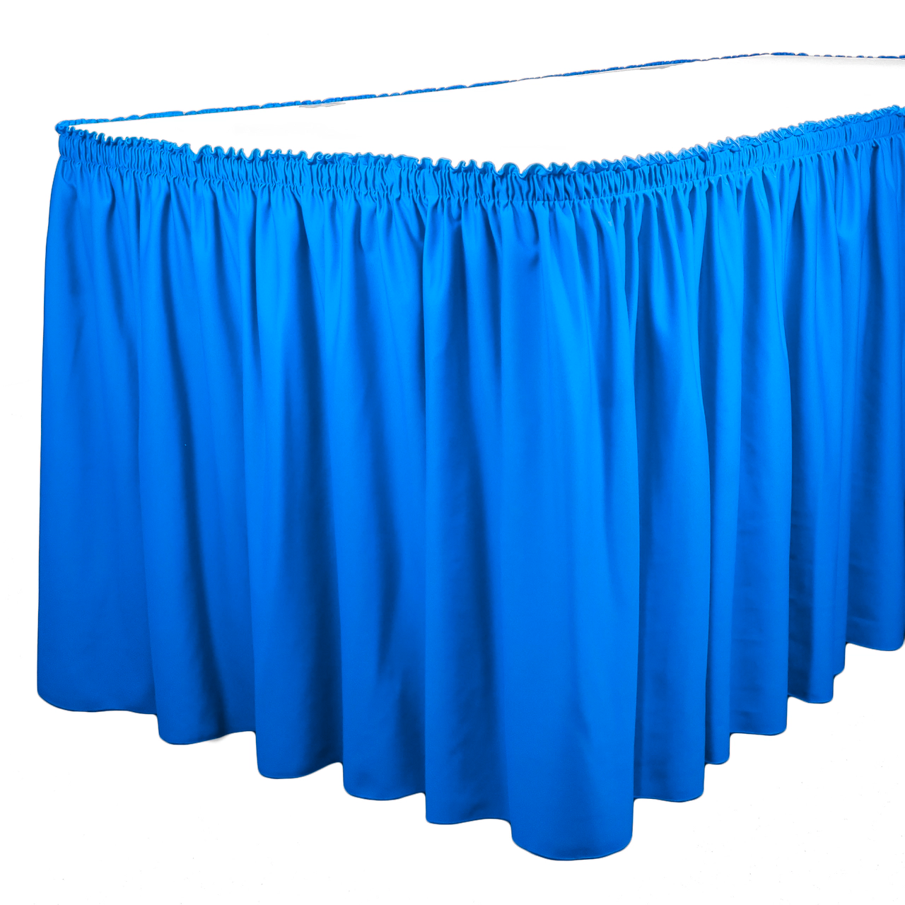 PolyKnit Wrinkle Release Shirred Pleat Table Skirting - Clearance