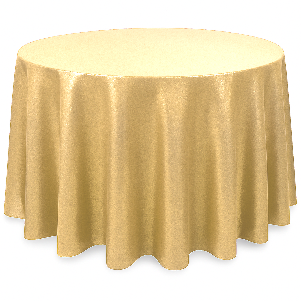 Gold Round Tissue Lame Tablecloth