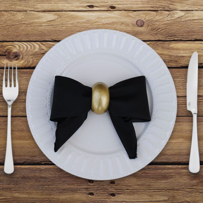 Acrylic Glitter Painted Napkin Rings