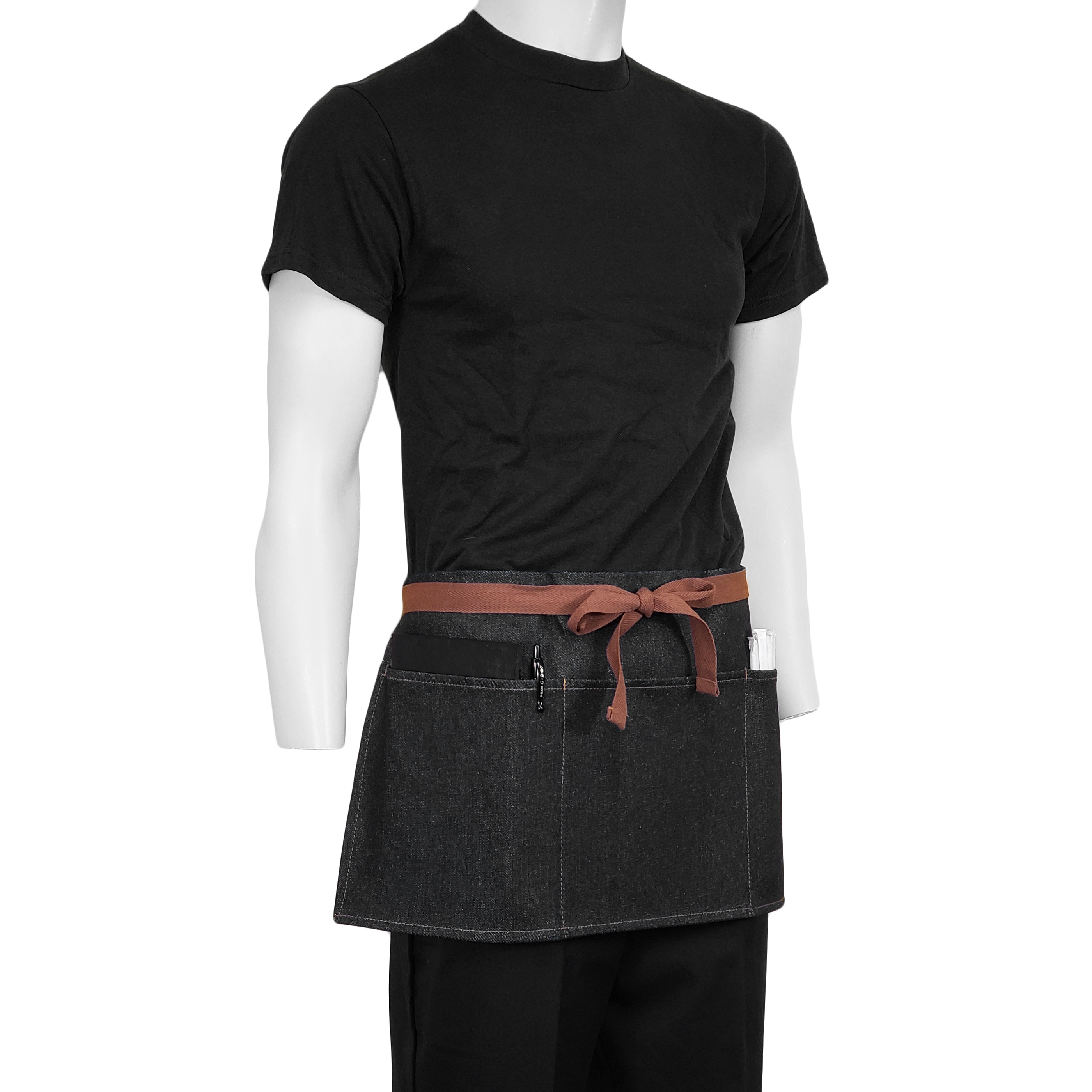 ChefsCloset Denim Allentown Waist Apron, 3 Pockets