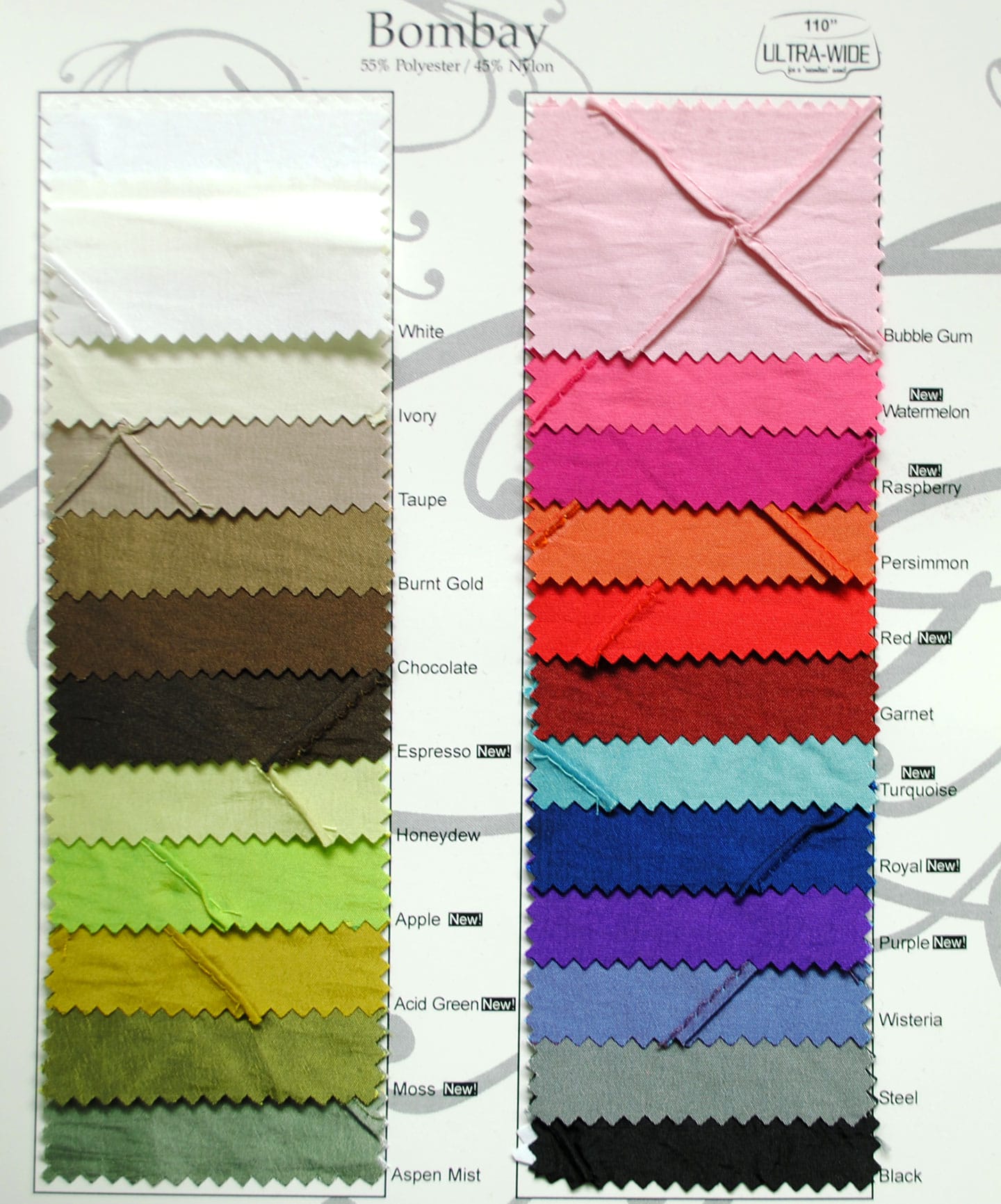 Pintuck Taffeta Swatch Card - TableLinensforLess