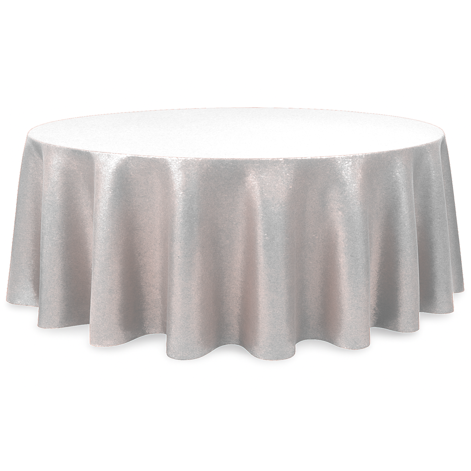 Silver Oval Tissue Lame Tablecloth