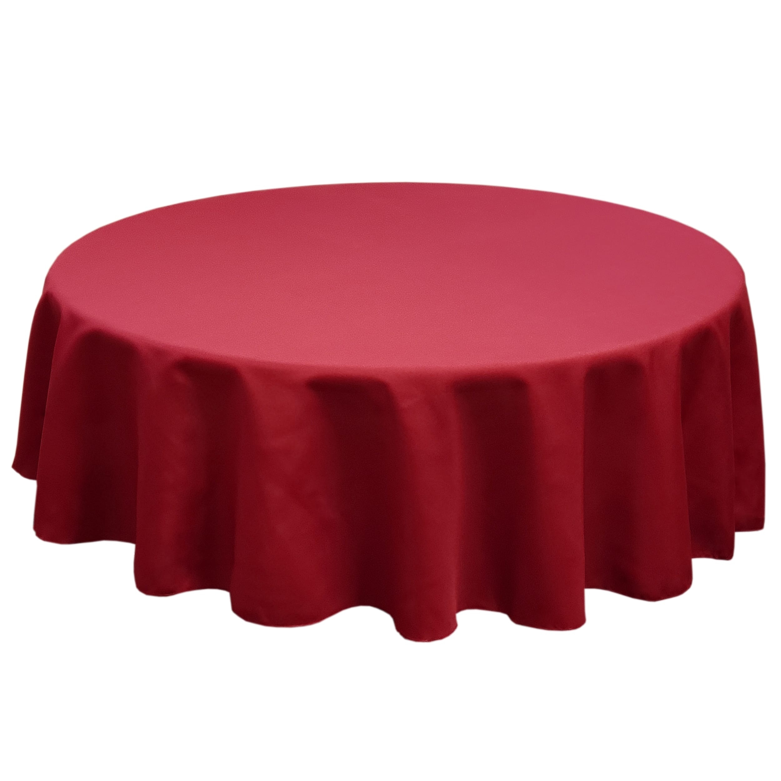 Cherry Red 108 in. Round SimplyPoly Tablecloths