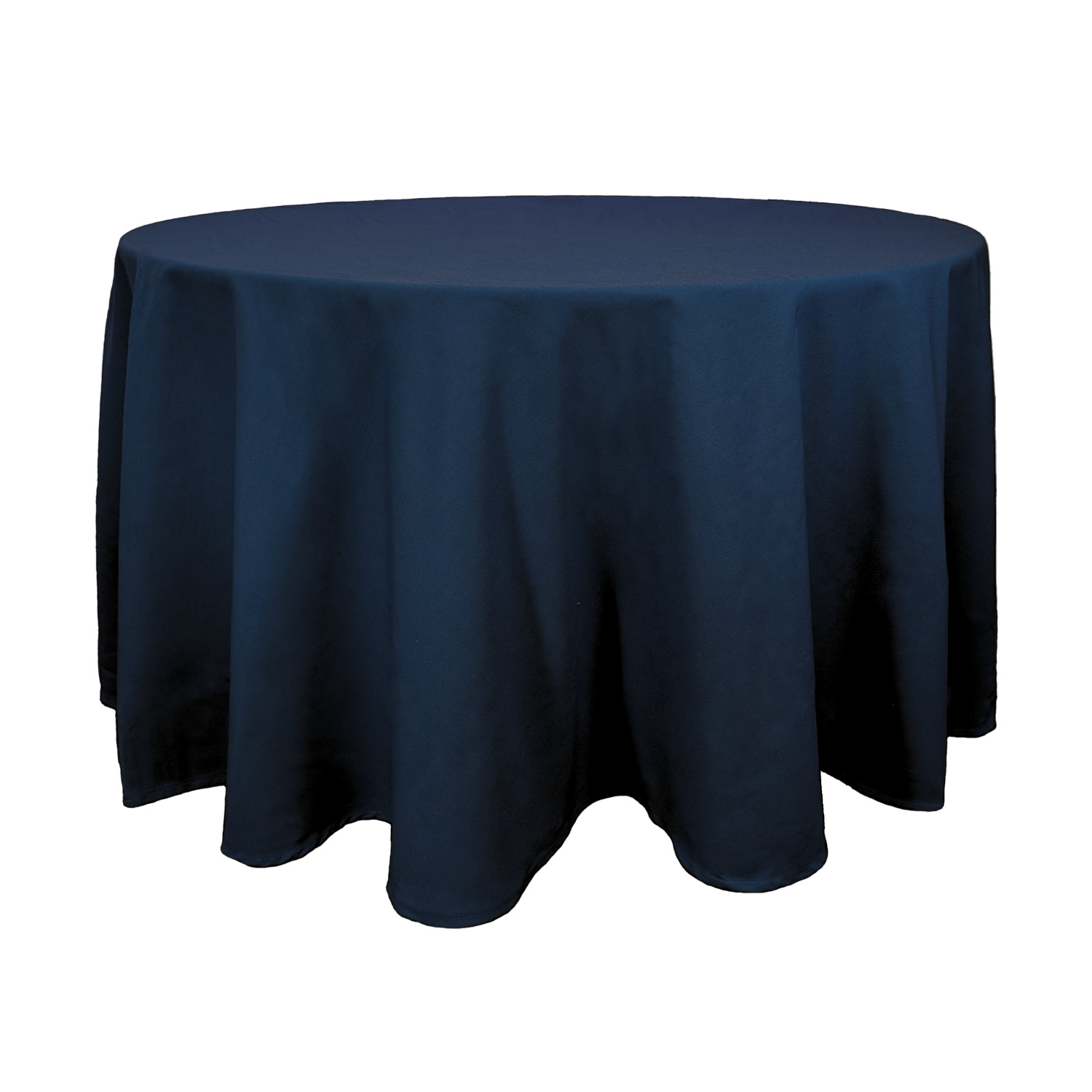 その他 Still / Round - Deep Blue Round MJS Spun Poly Overstock Hemmed Murata Tablecloths
