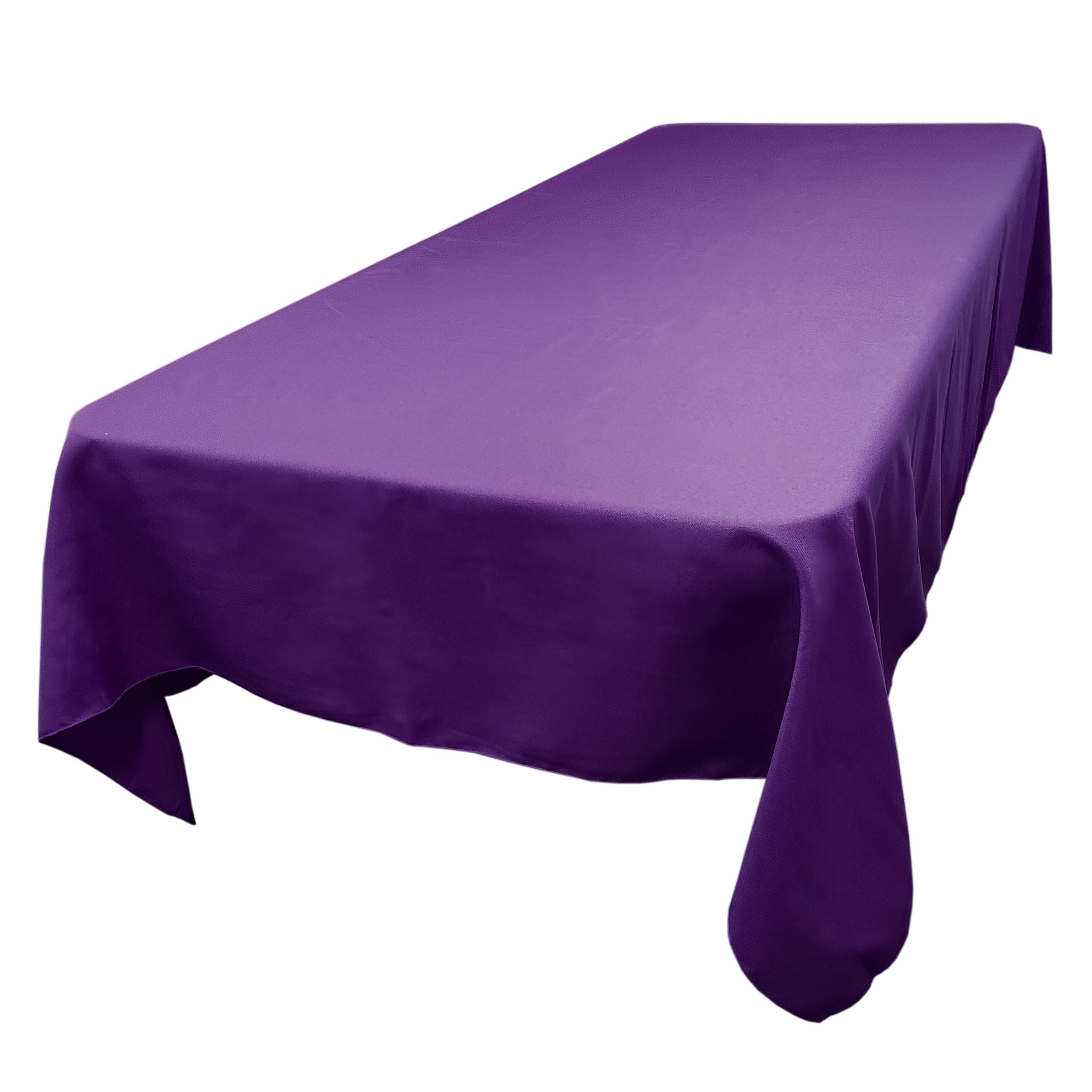 Eggplant Rectangular SimplyPoly Tablecloths, Size 60 x 120 in.
