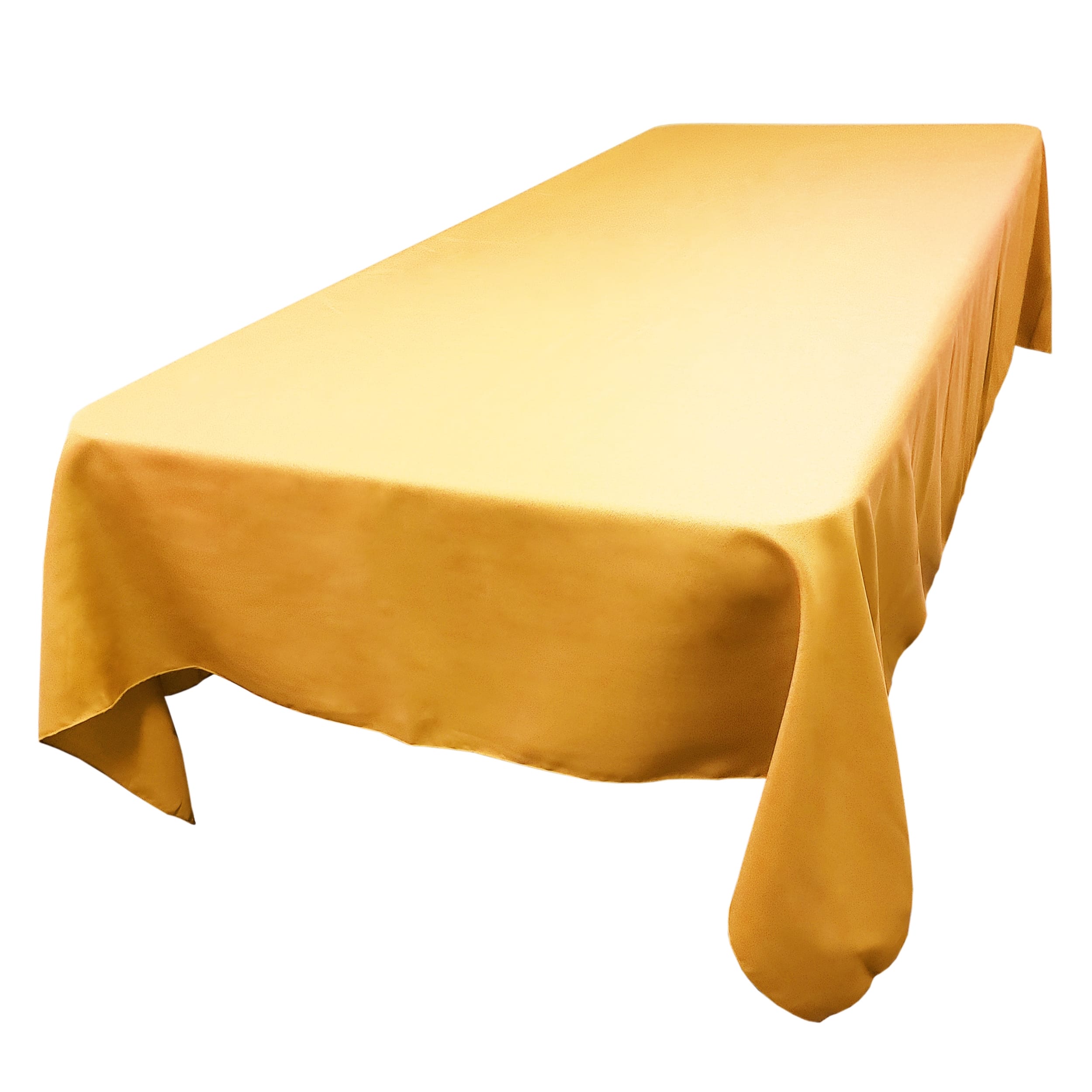Gold Rectangular SimplyPoly Tablecloths, Size 72 x 108 in.