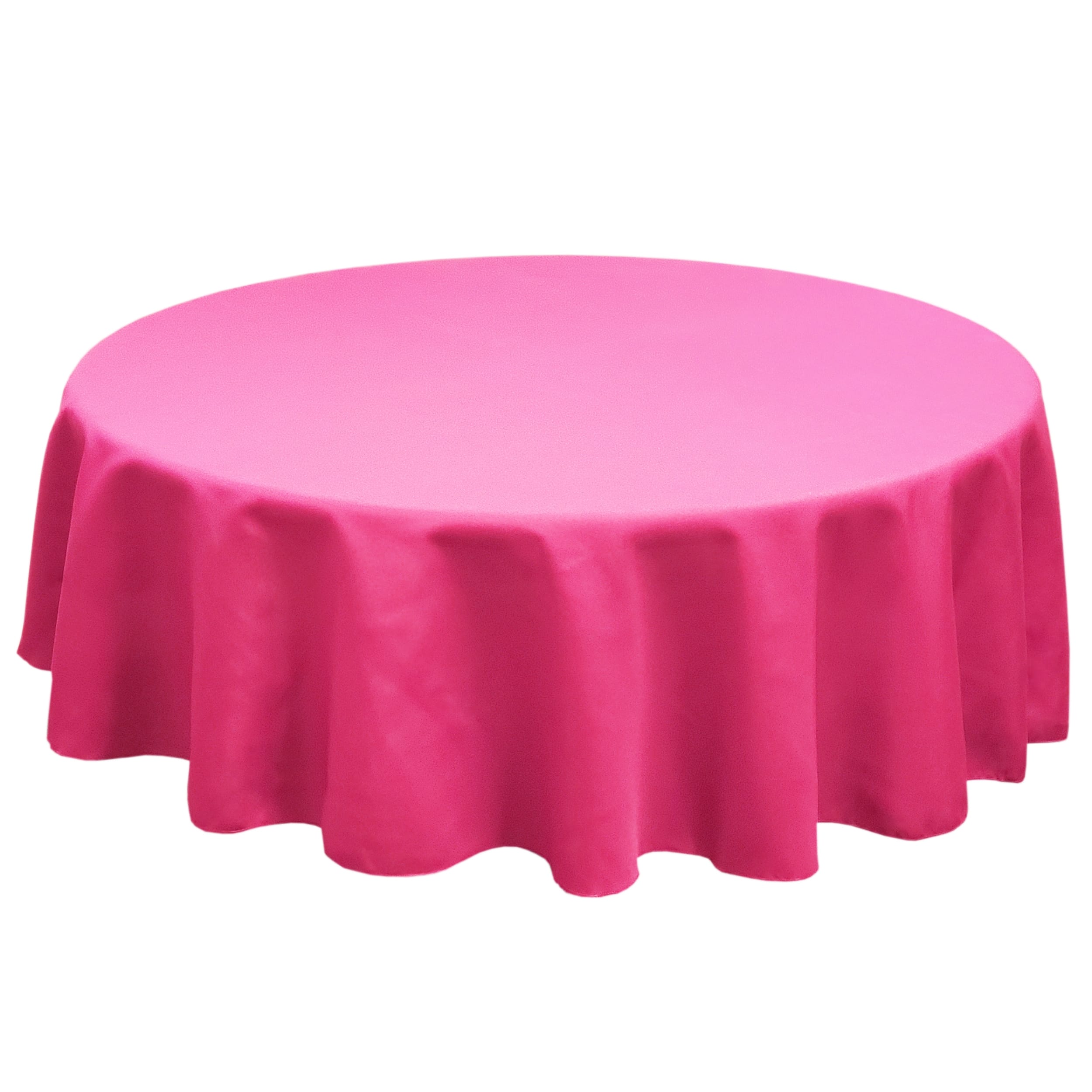 Fuchsia Round SimplyPoly Tablecloths, Size 108 in.